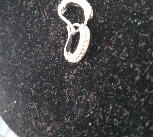 Elegant Silver Hoop Earrings Sterling. - Picture 5 of 6